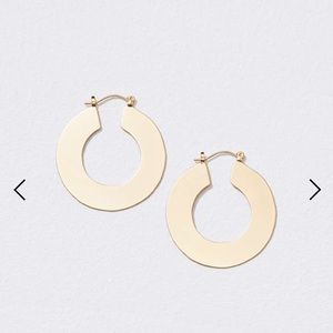 LOFT Flat Hoop Earrings in Gold